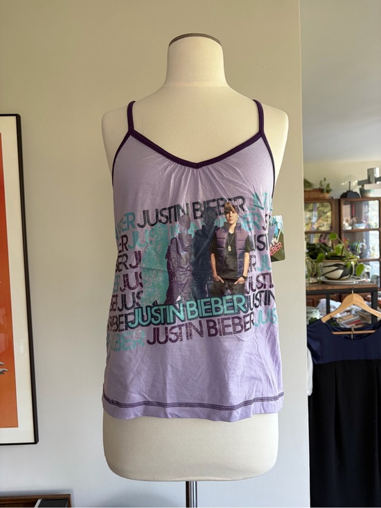Army & Navy Tops - deadstock y2k justin bieber tank top